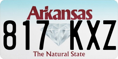 AR license plate 817KXZ