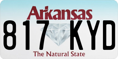 AR license plate 817KYD