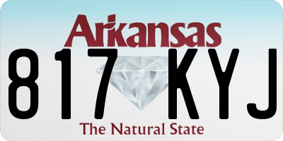 AR license plate 817KYJ