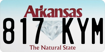 AR license plate 817KYM