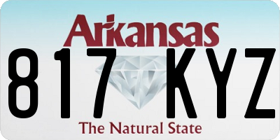 AR license plate 817KYZ