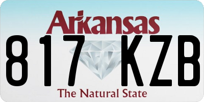 AR license plate 817KZB