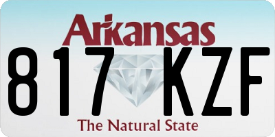 AR license plate 817KZF