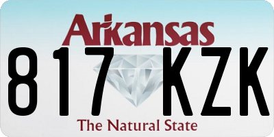 AR license plate 817KZK