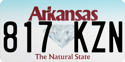 AR license plate 817KZN