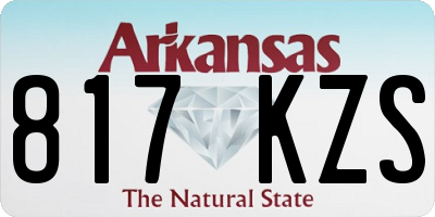 AR license plate 817KZS