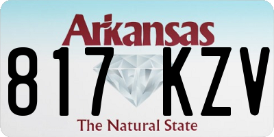 AR license plate 817KZV