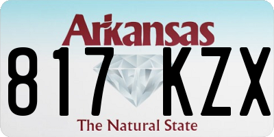 AR license plate 817KZX