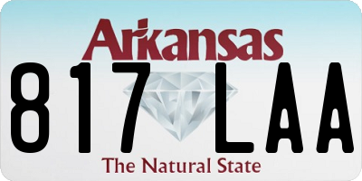 AR license plate 817LAA