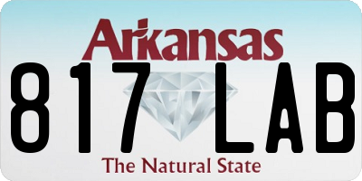 AR license plate 817LAB