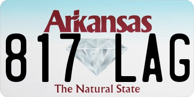 AR license plate 817LAG