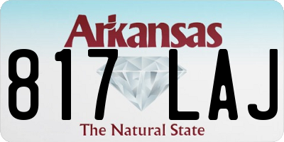 AR license plate 817LAJ
