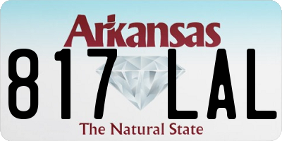 AR license plate 817LAL