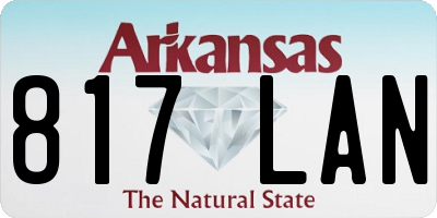 AR license plate 817LAN