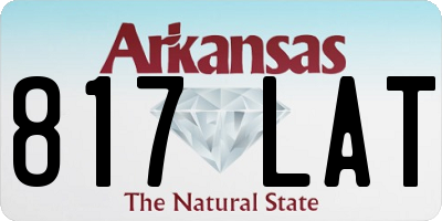 AR license plate 817LAT