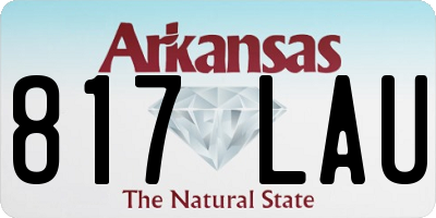 AR license plate 817LAU