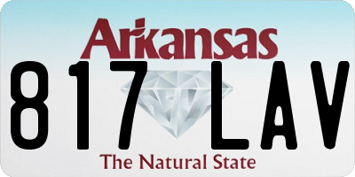 AR license plate 817LAV