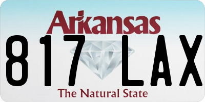 AR license plate 817LAX
