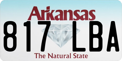 AR license plate 817LBA