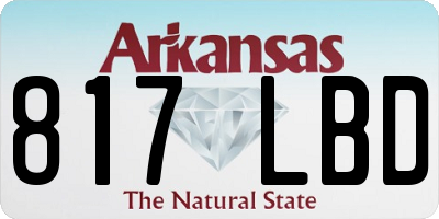 AR license plate 817LBD