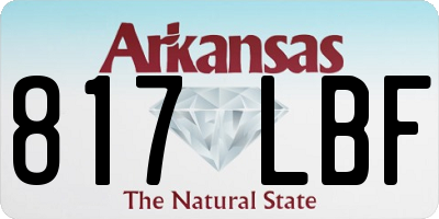 AR license plate 817LBF