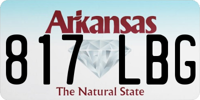 AR license plate 817LBG