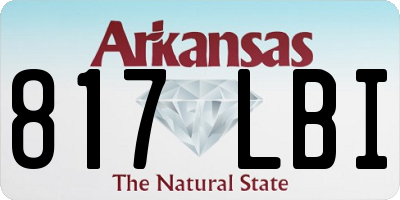 AR license plate 817LBI
