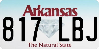 AR license plate 817LBJ