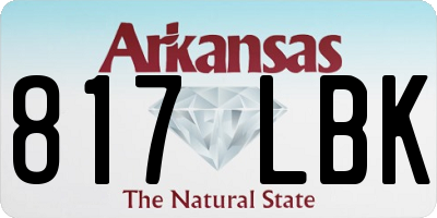 AR license plate 817LBK