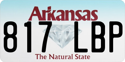 AR license plate 817LBP