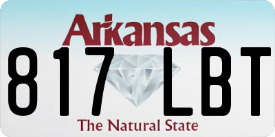 AR license plate 817LBT
