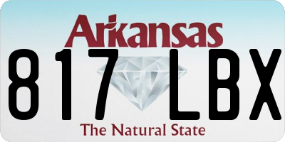 AR license plate 817LBX