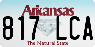 AR license plate 817LCA