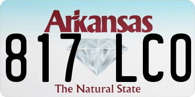 AR license plate 817LCO