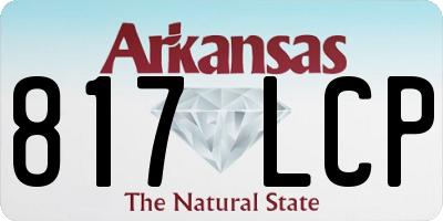 AR license plate 817LCP
