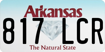 AR license plate 817LCR
