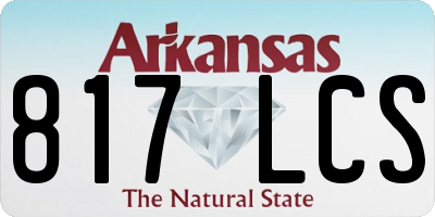 AR license plate 817LCS