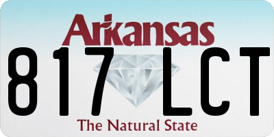 AR license plate 817LCT