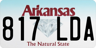 AR license plate 817LDA