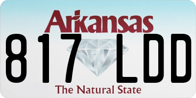 AR license plate 817LDD
