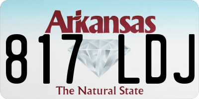AR license plate 817LDJ