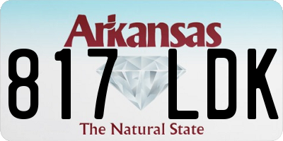 AR license plate 817LDK