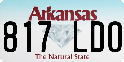AR license plate 817LDO