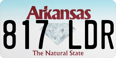 AR license plate 817LDR
