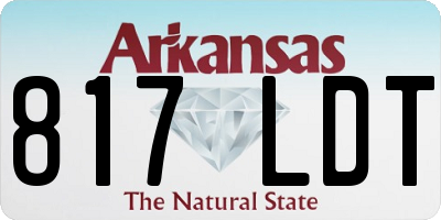 AR license plate 817LDT