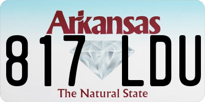 AR license plate 817LDU