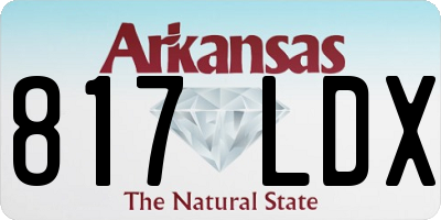 AR license plate 817LDX