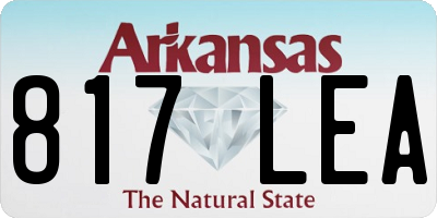 AR license plate 817LEA