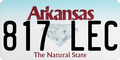 AR license plate 817LEC