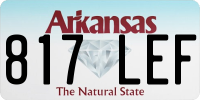 AR license plate 817LEF
